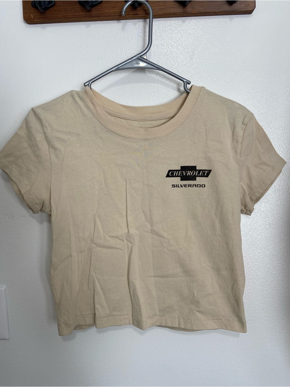 Chemistry Beige Cropped Chevy Logo Tee